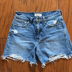 Fun, cool Madewell, sz. 25, relaxed mid-length denim short